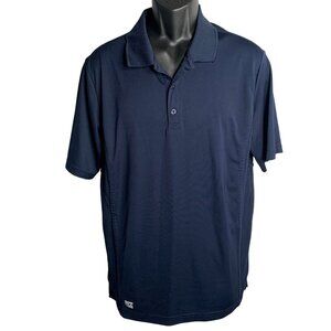 Fila Sport Short Sleeve Golf Polo Shirt M Blue Buttons Athletic Moisture Wicking